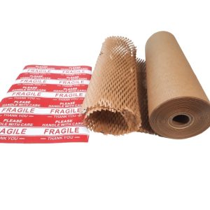 גליל נייר חלת דבש חום - Honeycomb Wrap Roll